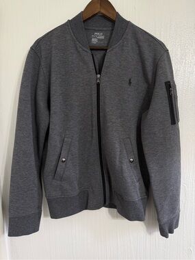Polo Performance Ralph Lauren Heather Grey Zip Up Sweater Size Medium